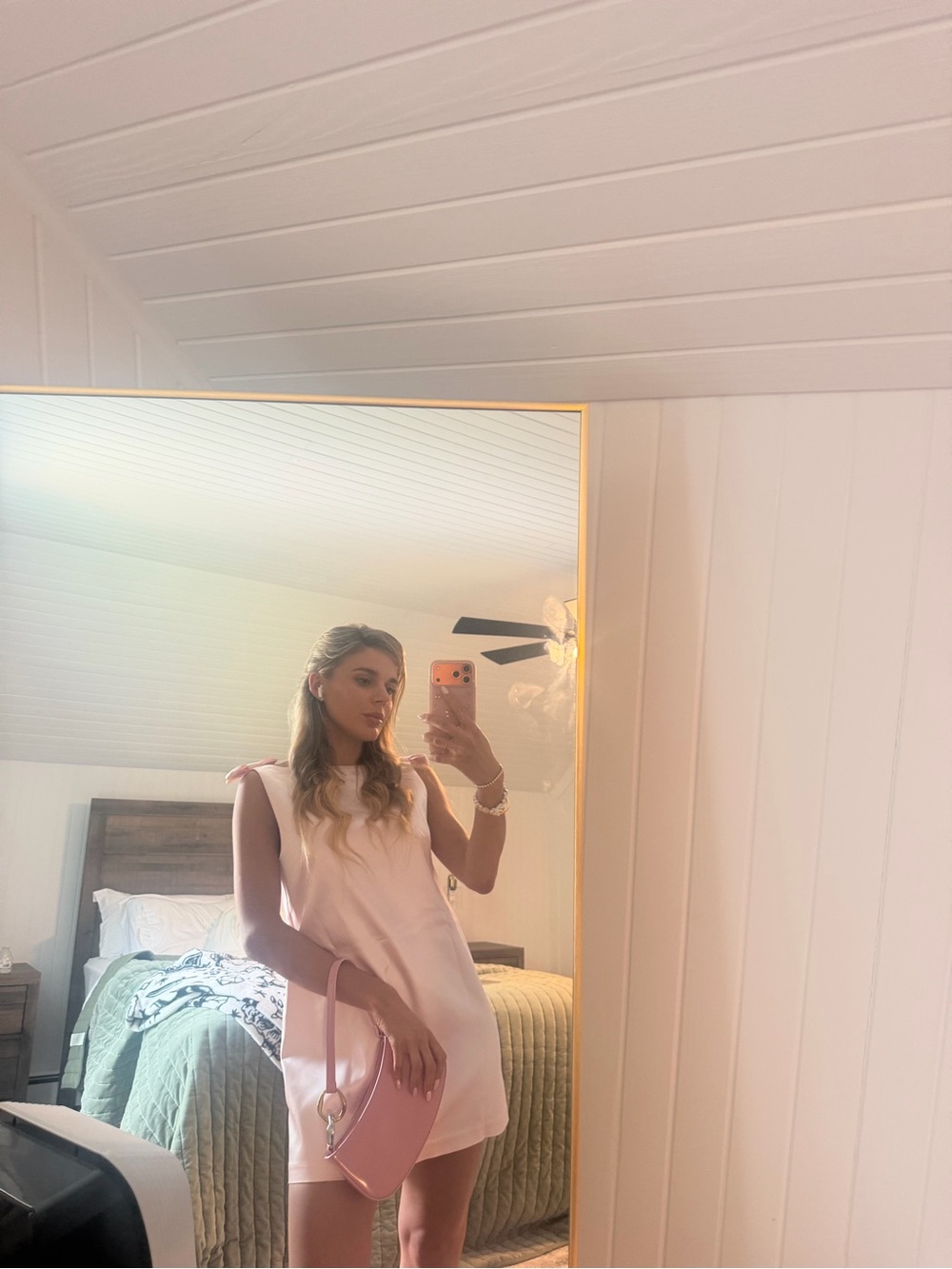 MAJORELLE Chiara Shift Mini Dress in Ballet Pink - Picture 4 of 4